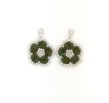 Aretes nomeolvides medianos plata.